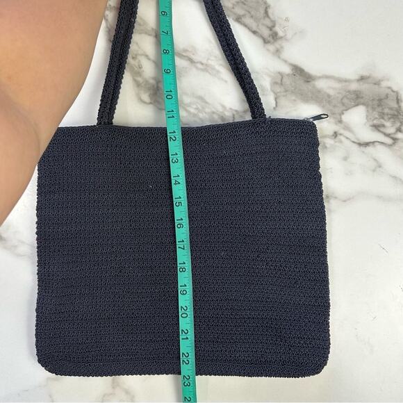 Patriotic Knit Tote Bag - Red, White, Blue 13 Star American Flag Crochet Bag - Picture 11 of 12